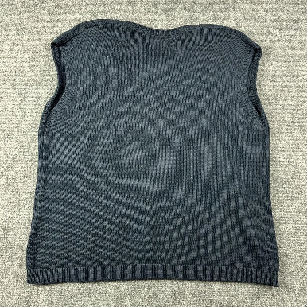 Banana Republic Sweater‎ Vest Mens Large Blue Crew Neck Knit Sleeveless Pullover